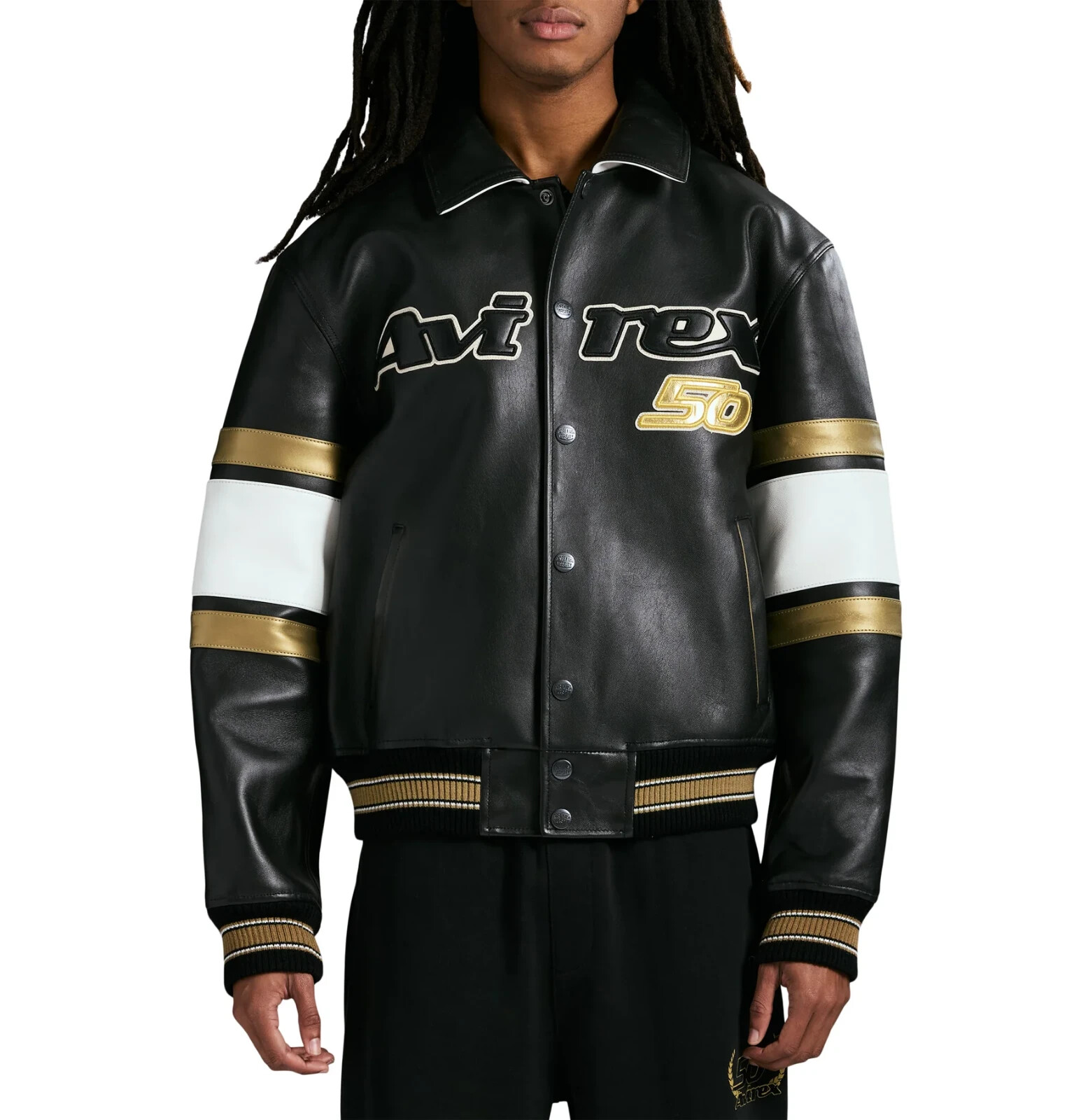 Men's Avirex 50th Anniversary Limited Jacket Black Gold Brand NEW - Image 3