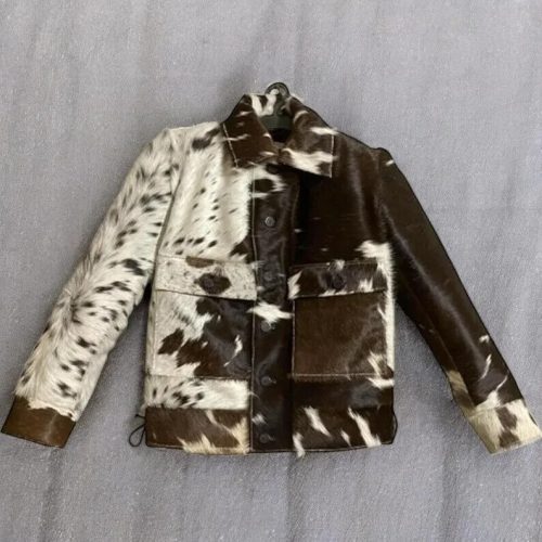 Men’s Genuine Cowhide Hair Jacket Unique Western Style Leather Jacket stylish